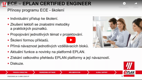 Přínosy školení a certifikace EPLAN Certified Engineer